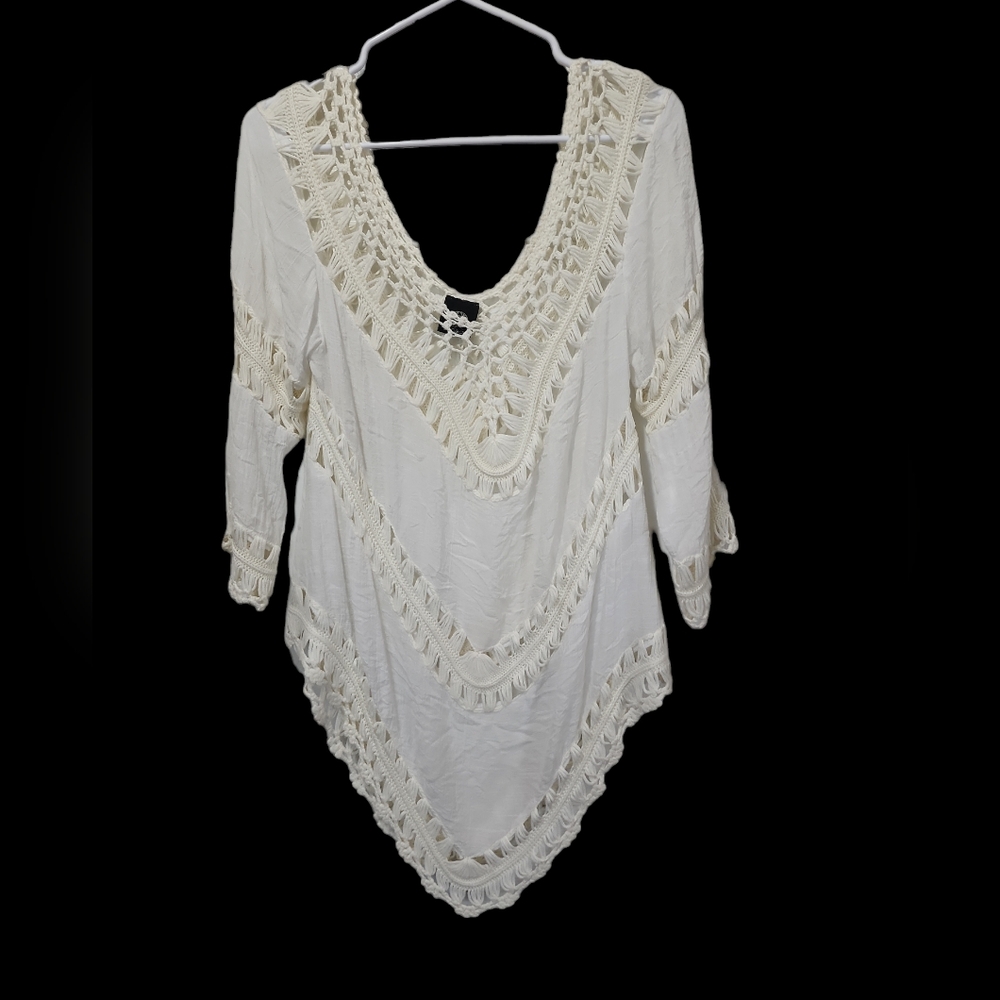 Bobeau boho white crochet top cottagecore romantic core hippeevibe